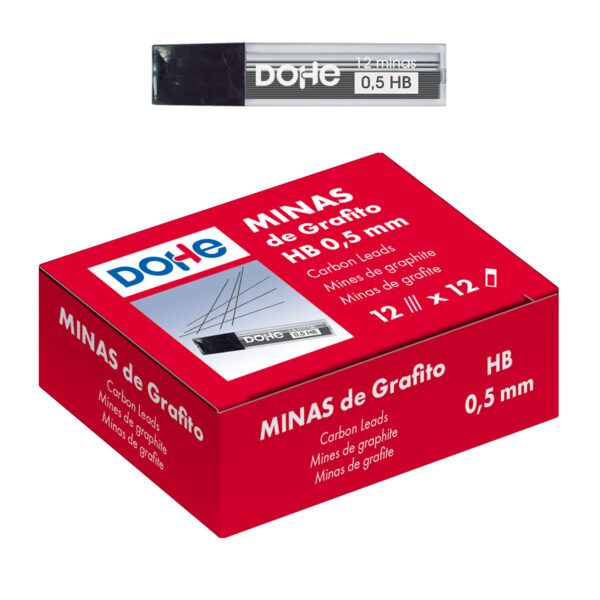 Mines HB de 0,5 mm - Tubo 12 minas - 12 minas