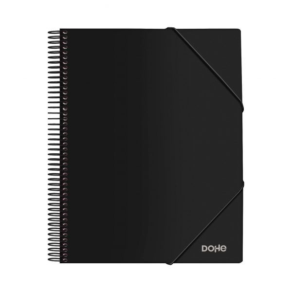 Dohe - Carpeta de 40 fundas P.P. (80 mic) A4 con espiral - Negro