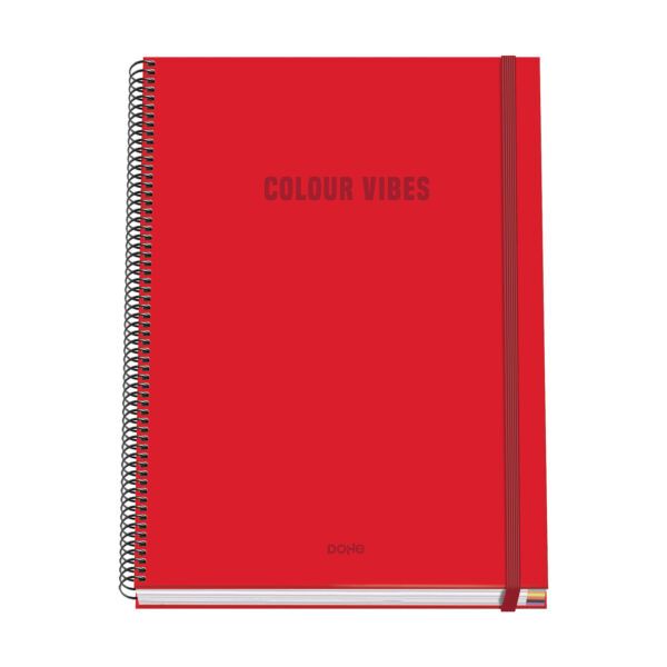 Cuaderno espiral Tapa dura 100 hojas - ROJO - A4