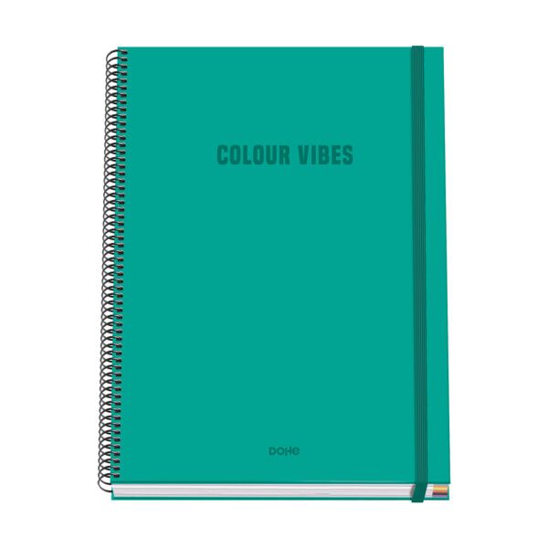 Cuaderno espiral Tapa dura 100 hojas - VERDE - A4