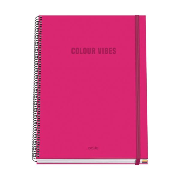 Cuaderno espiral Tapa dura 100 hojas - ROSA - A4
