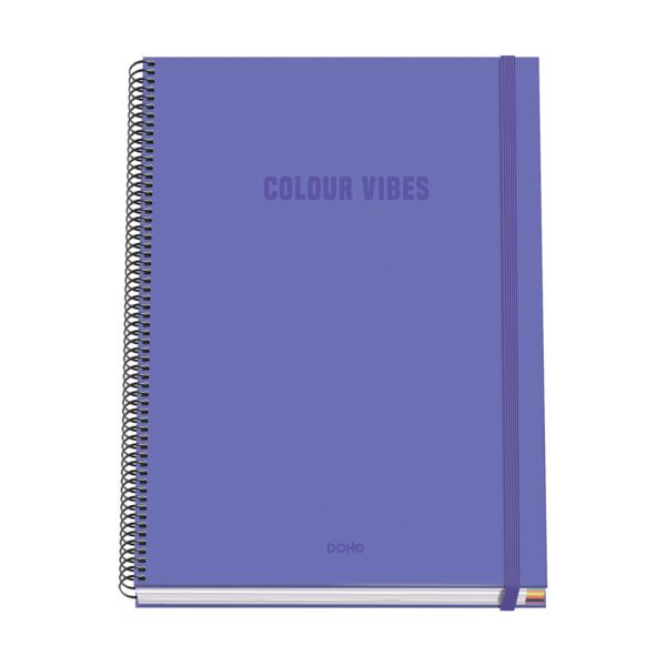 Cuaderno espiral Tapa dura 100 hojas - MORADO - A4