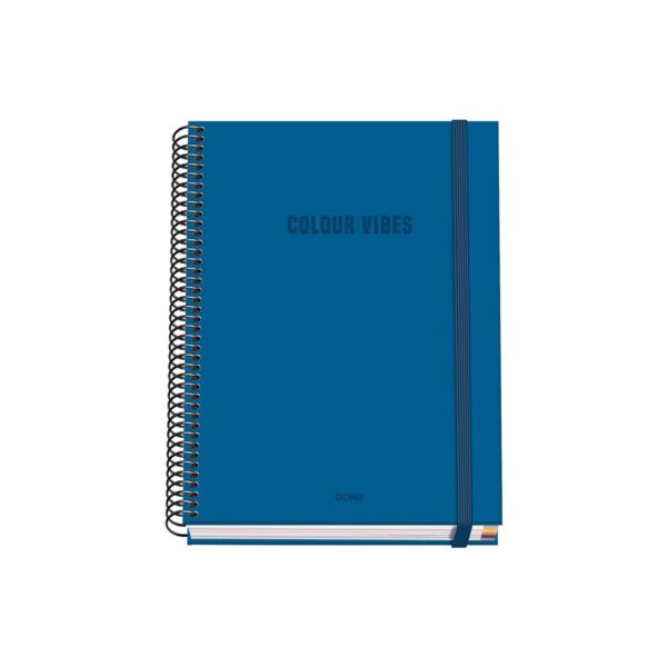 Cuaderno espiral Tapa dura 100 hojas - AZUL - A5