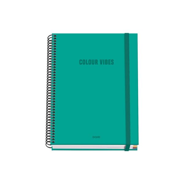 Cuaderno espiral Tapa dura 100 hojas - VERDE - A5