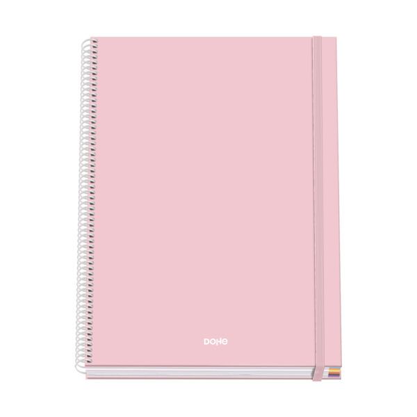 Cuaderno espiral Tapa dura 100 hojas - ROSA - A4