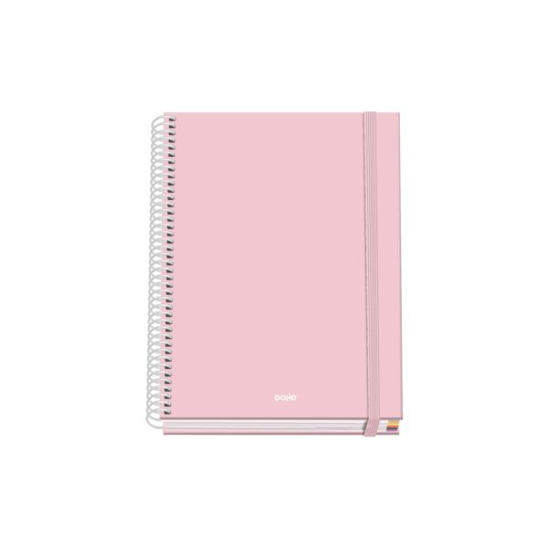 Cuaderno espiral Tapa dura 100 hojas - ROSA - A5