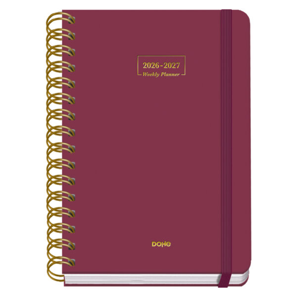 Agenda Escolar Wire'o Semana Vista - BURDEOS - A5