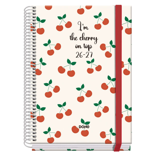 Agenda Escolar Espiral Setmana Vista - CEREZAS - A5
