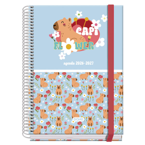 Agenda Escolar Espiral Semana Vista - CAPI FLOWER - A5