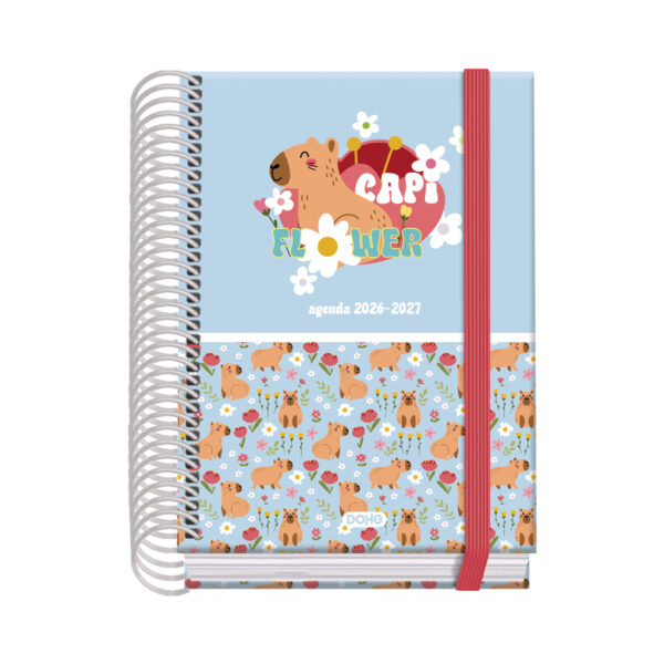 Agenda Escolar Espiral Dia Pàgina - CAPI FLOWER - A6