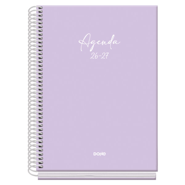 Agenda Escolar Espiral Día Página - MORADO - A5