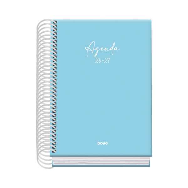 Agenda Escolar Espiral Día Página - AZUL - A6
