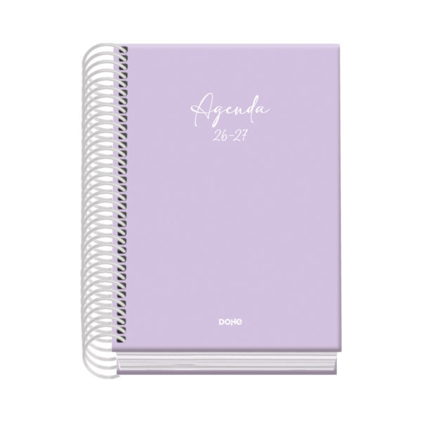Agenda Escolar Espiral Día Página - MORADO - A6