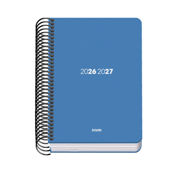 Agenda Escolar Espiral Día Página - AZUL - A6