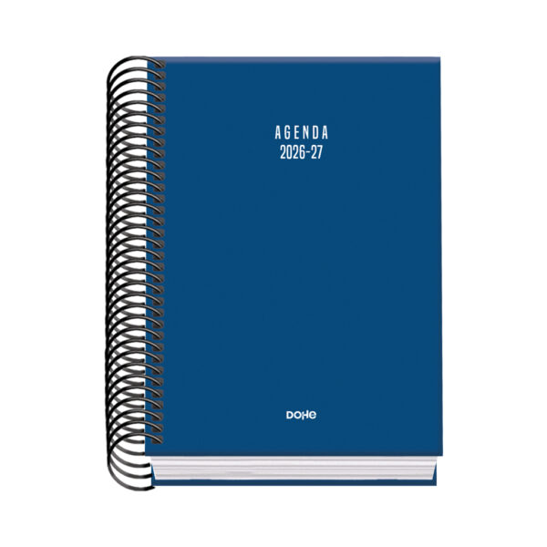 Agenda Escolar Espiral Día Página - AZUL - A6