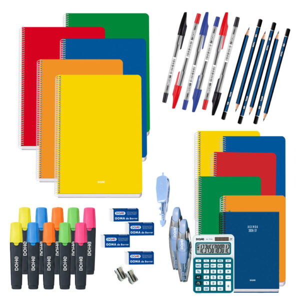 pack vuelta al cole con los imprescindibles para iniciar el curso.